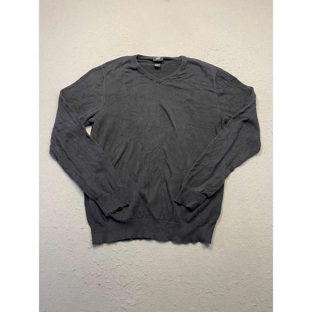 H&M Sweater Knit Black Medium Mens